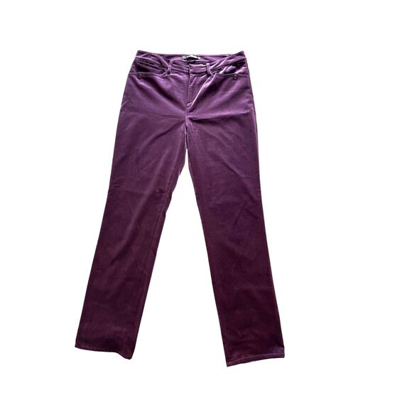 Ellen Tracy Pants - Vintage Ellen Tracy Sz. 6  Purple Velvet Pants Vampire Grunge Goth Casual Comfy